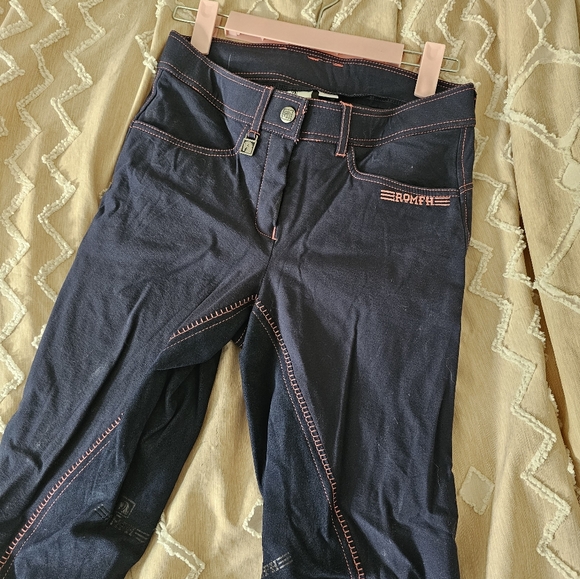 Romfh 'Sarafina' Full Seat Breeches in Navy, Women's 26 R - Picture 6 of 9